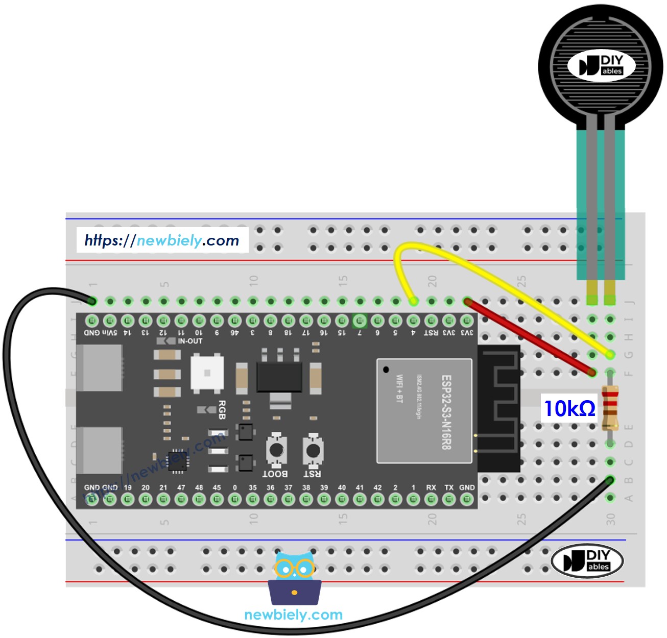 ESP32 S3 Force Sensor Wiring Diagram