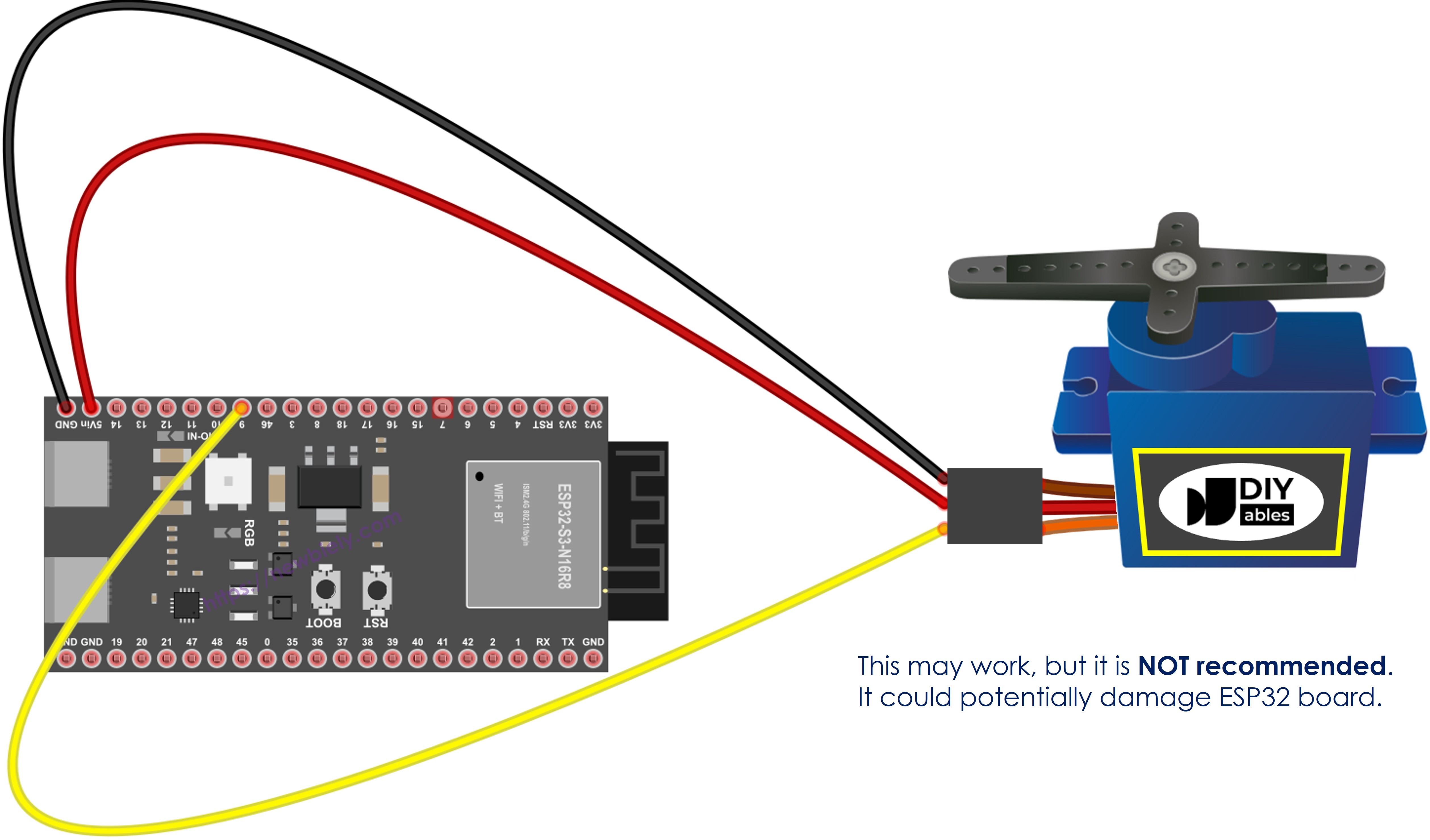 ESP32 S3 Servo Motor Wiring Diagram