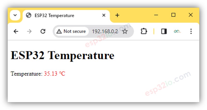 Navigateur web de température ESP32