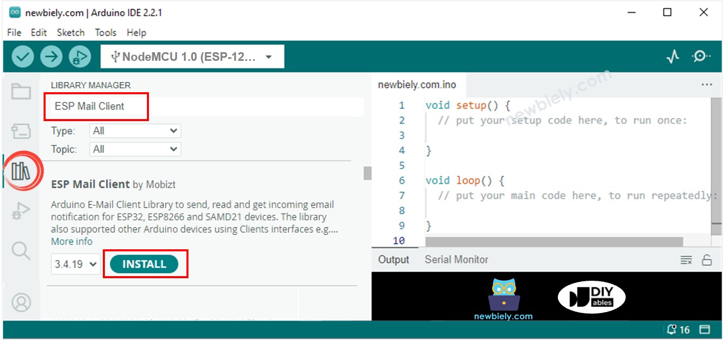 Bibliothèque ESP8266 NodeMCU ESP Mail Client