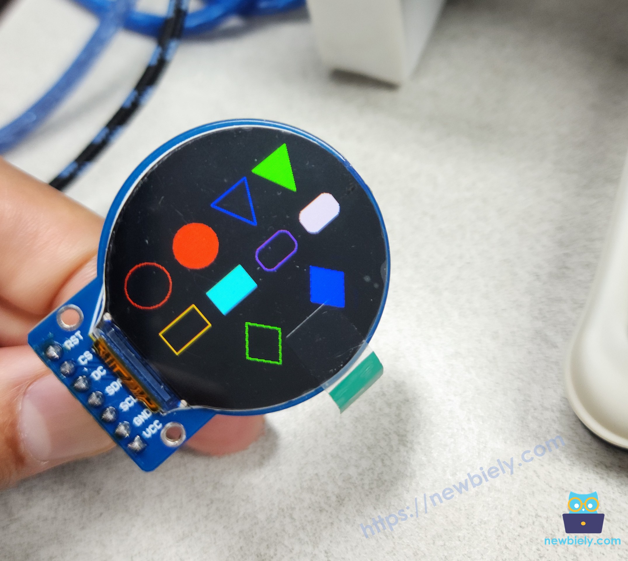 ESP8266 NodeMCU Écran LCD TFT rond Dessiner des formes