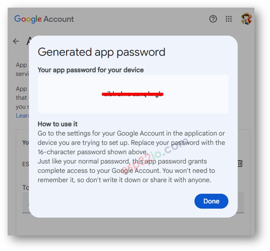 Mots de passe des applications Gmail