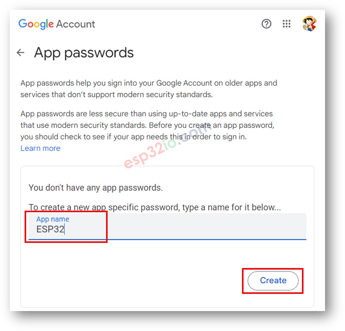 Mots de passe d'application Google