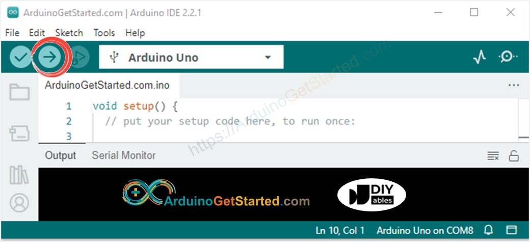 Chargement de code Arduino IDE