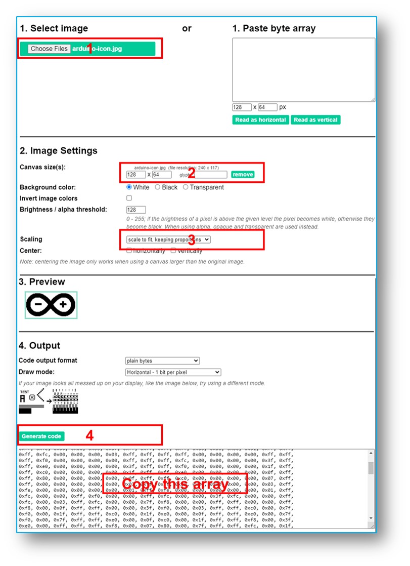 image en tableau de bitmap