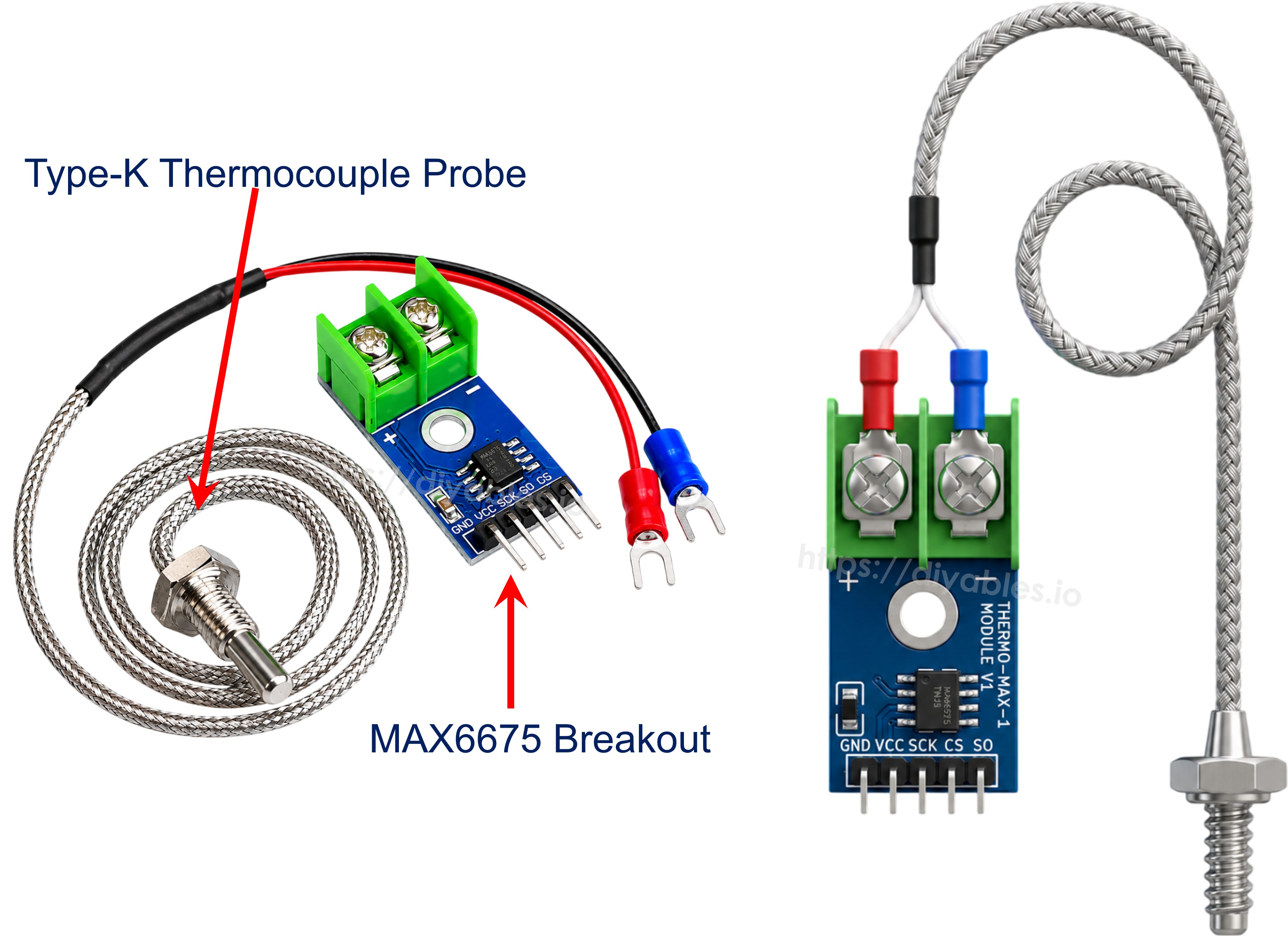 Brochage du module MAX6675
