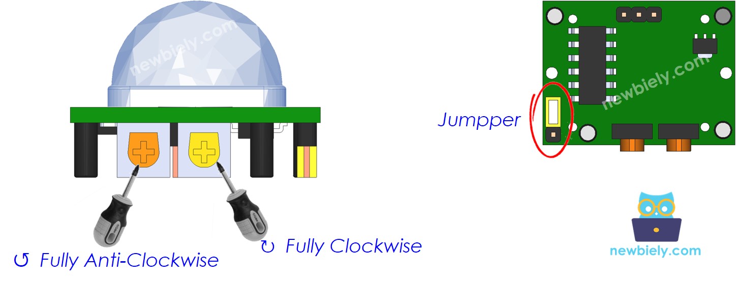 réglage initial du capteur de mouvement esp8266