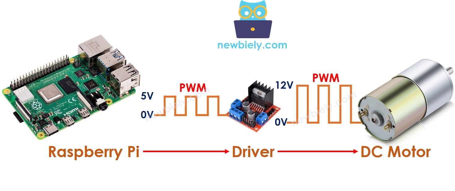 Contrôle du moteur CC avec Raspberry Pi