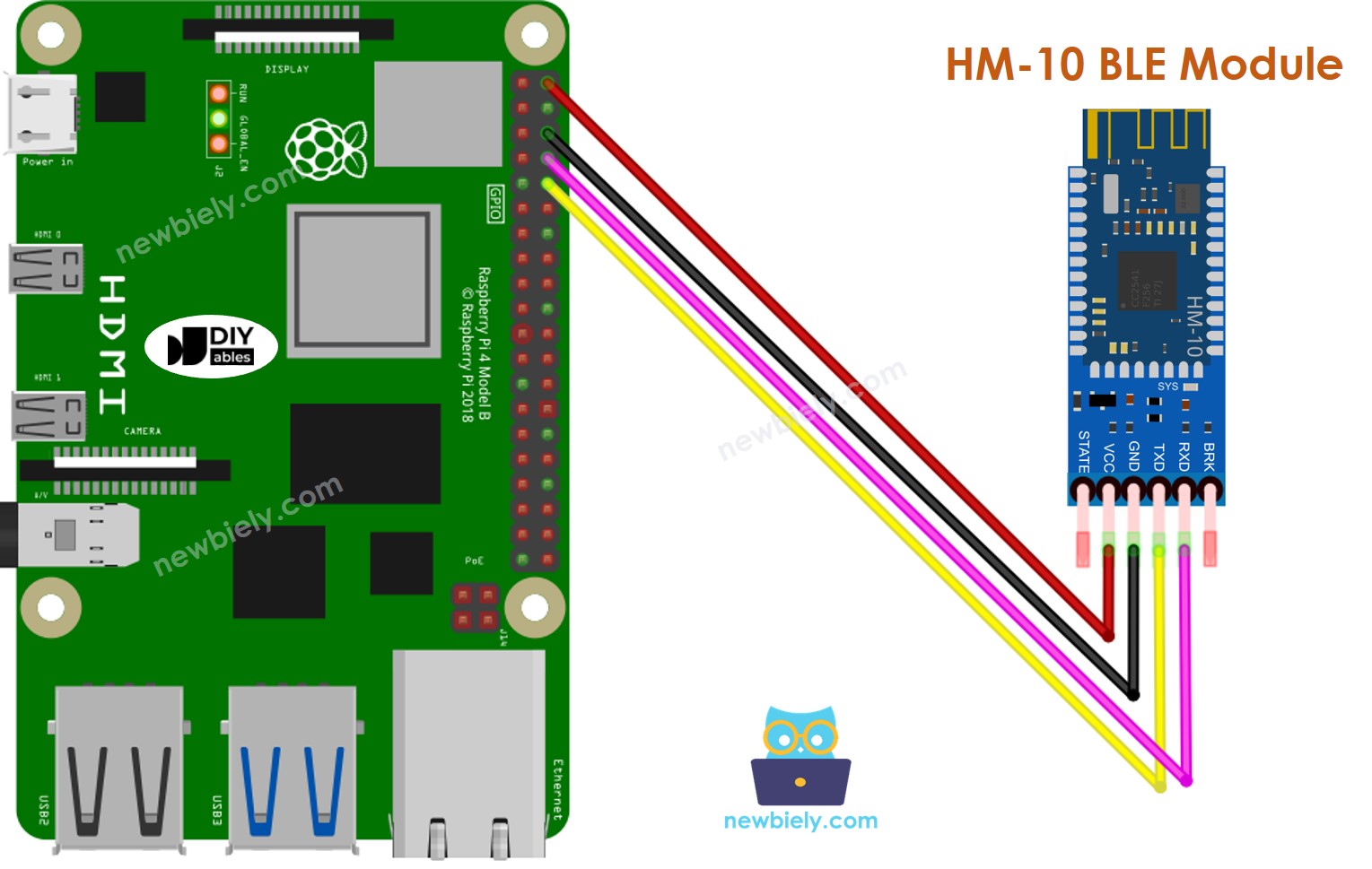 Schéma de câblage BLE pour Raspberry Pi