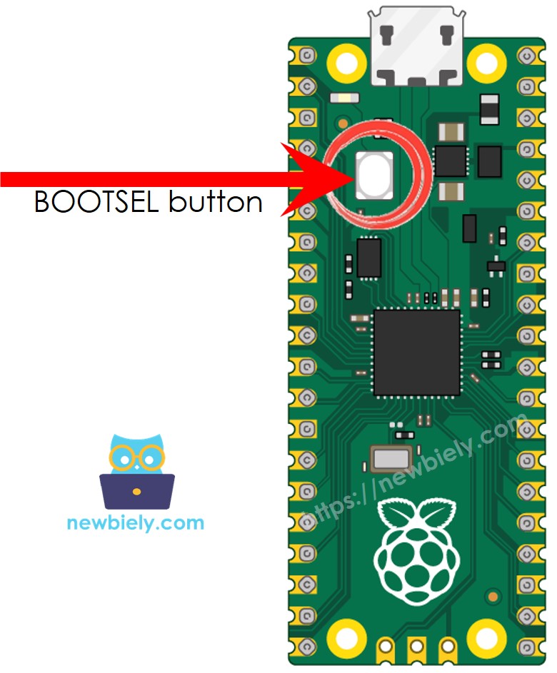 Bouton BOOTSEL du Raspberry Pi Pico