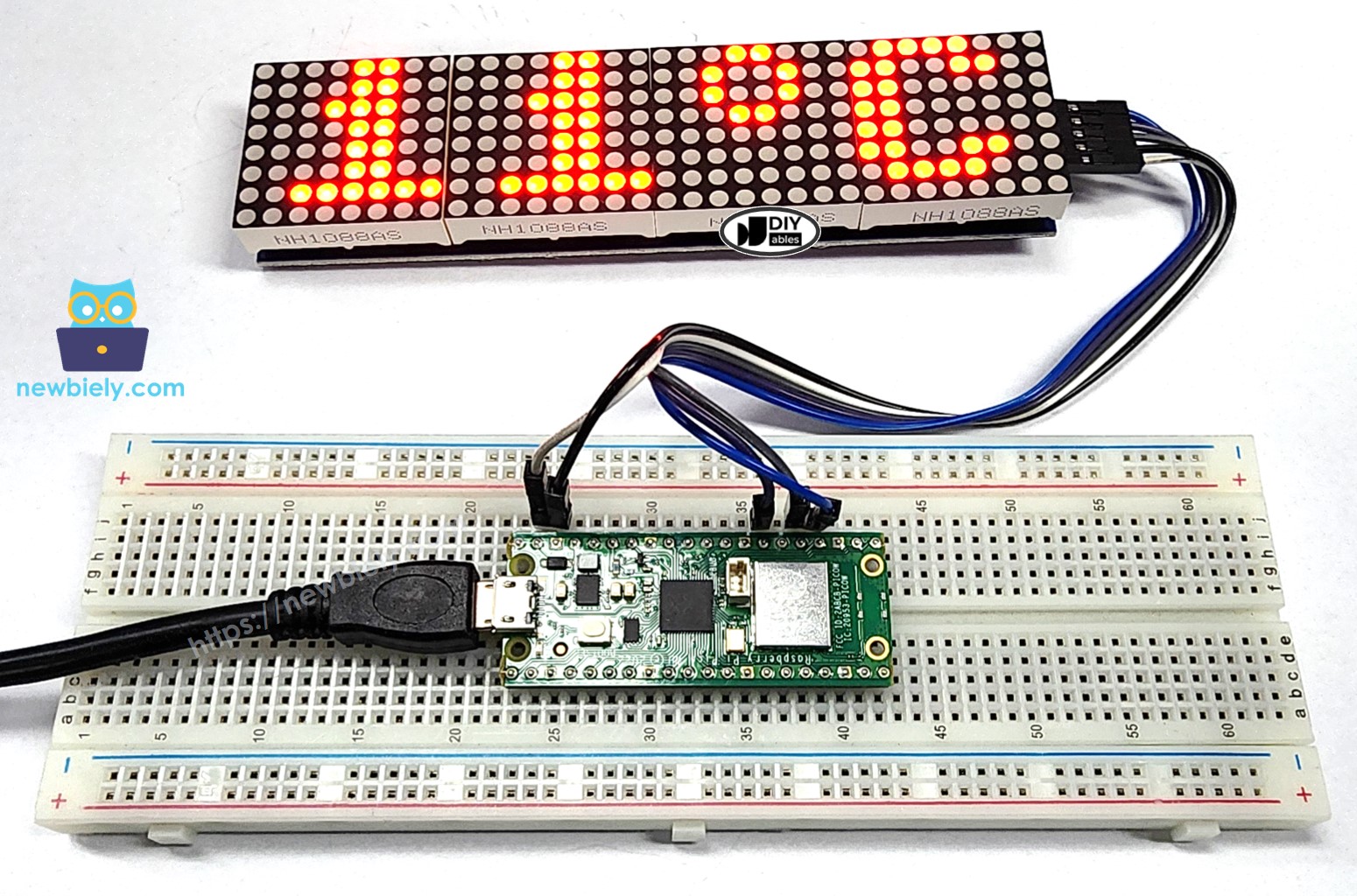 Texte d'affichage sur matrice LED Raspberry Pi Pico
