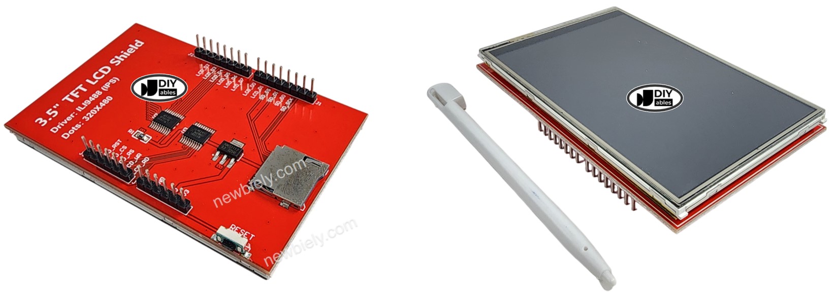 Schéma des broches de l'écran tactile TFT LCD